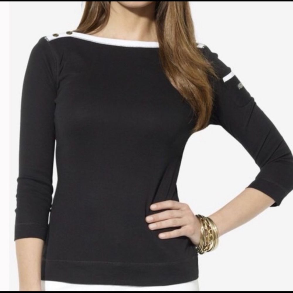 ‼️SOLD‼️ Lauren Ralph Lauren Black Knit Pullover